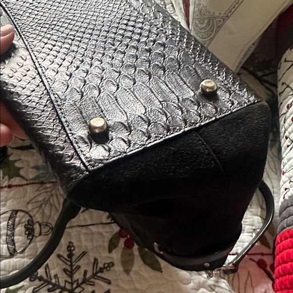 Coach Embossed Crocodile Glitter Satchel - Picture 8 of 10